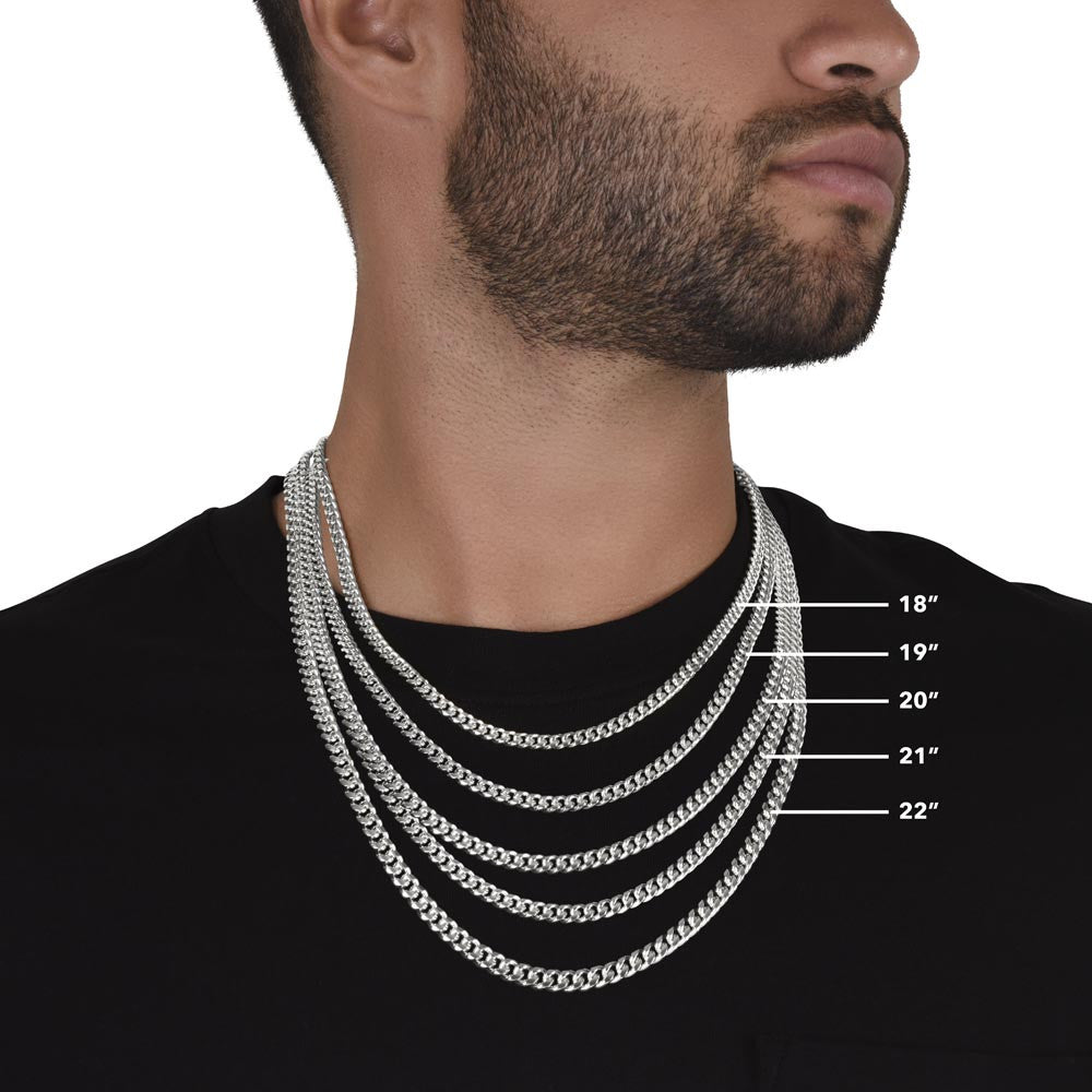 Personalized Black Lux 2025 Graduation "We Are So Proud" Cuban Link Necklace