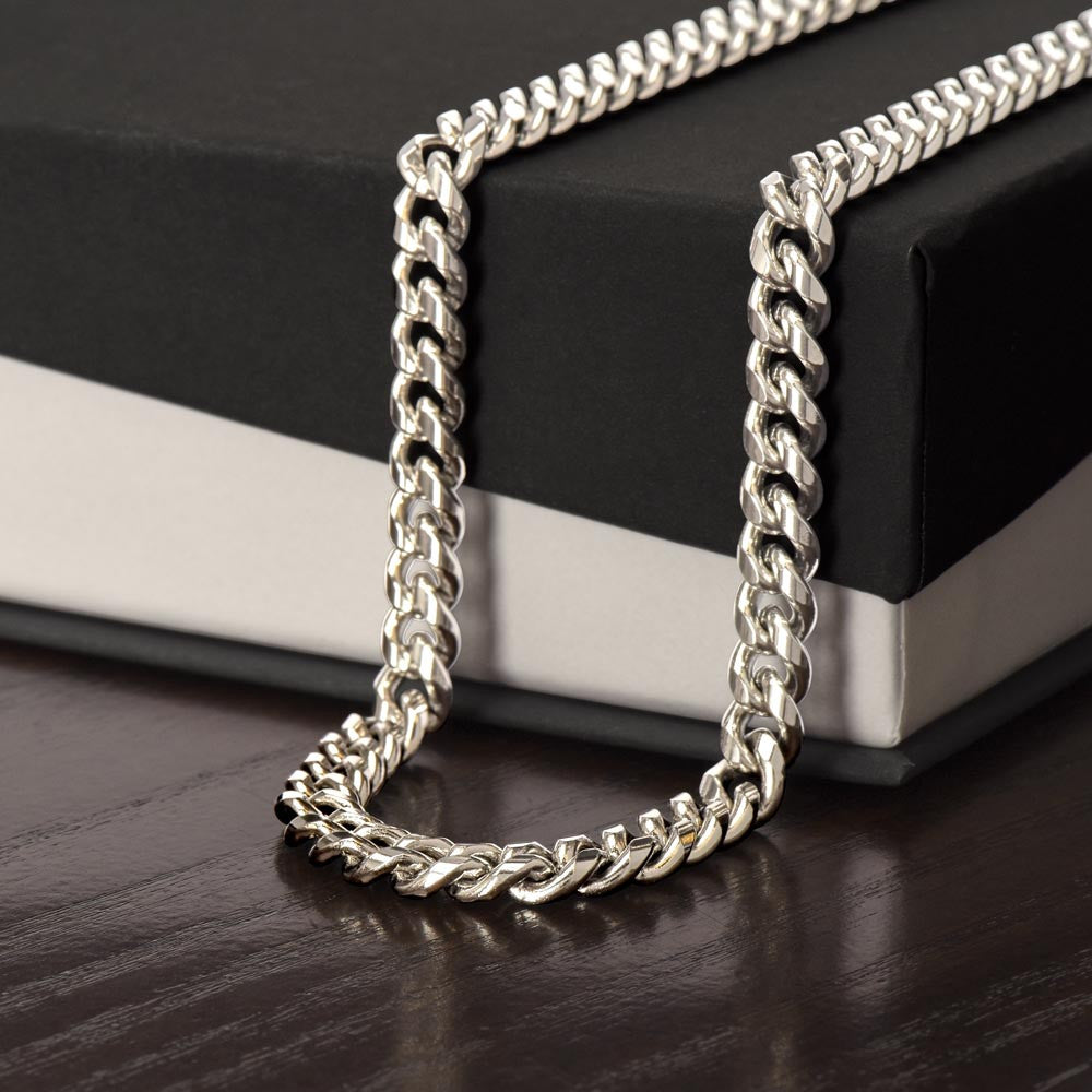 Personalized Black Lux 2025 Graduation "We Are So Proud" Cuban Link Necklace