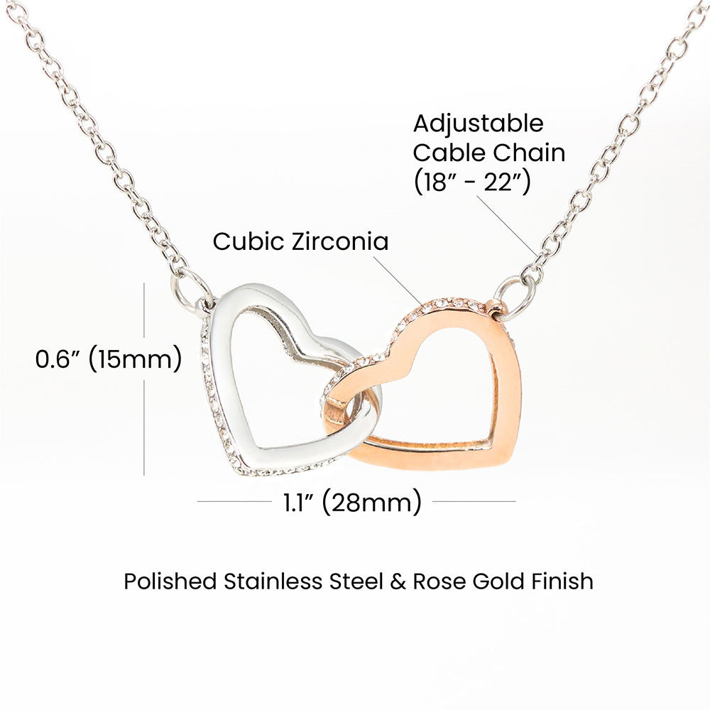 Daughter "Mama to Be" from Parent |Interlocking Hearts Necklace