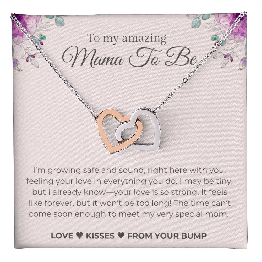 Mom to Be (From Baby Bump) | Interlocking Hearts Necklace