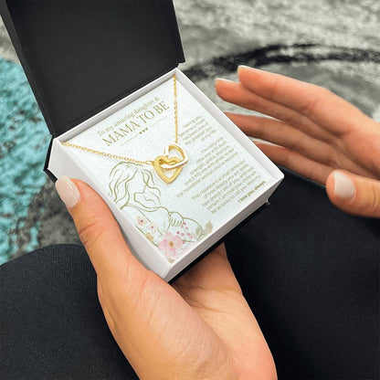 Daughter "Mama to Be" from Parent |Interlocking Hearts Necklace