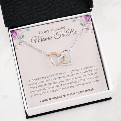 Mom to Be (From Baby Bump) | Interlocking Hearts Necklace