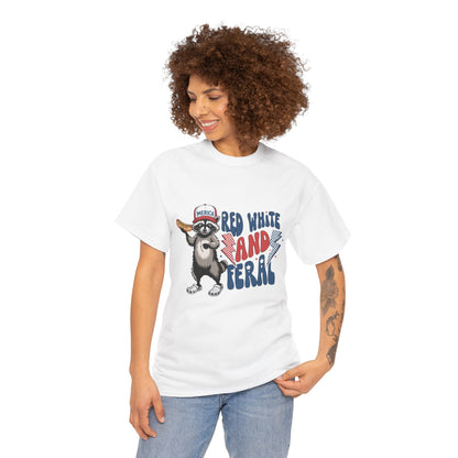 Red, White, and Feral – Women’s Patriotic July 4th Tee