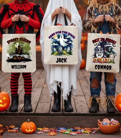 Personalized Halloween Trick or Treat Tote