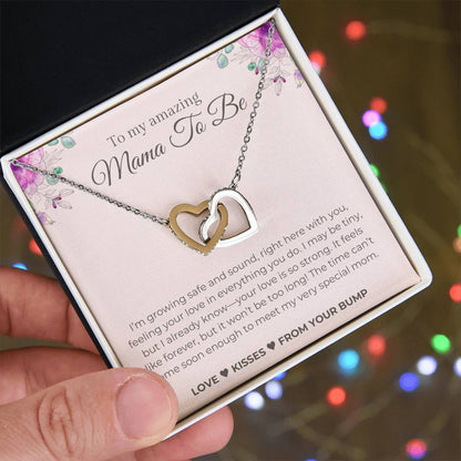 Mom to Be (From Baby Bump) | Interlocking Hearts Necklace