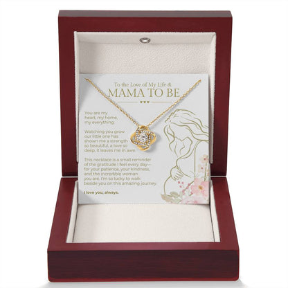 To the Expecting Mother of Our Child | Love Knot Necklace