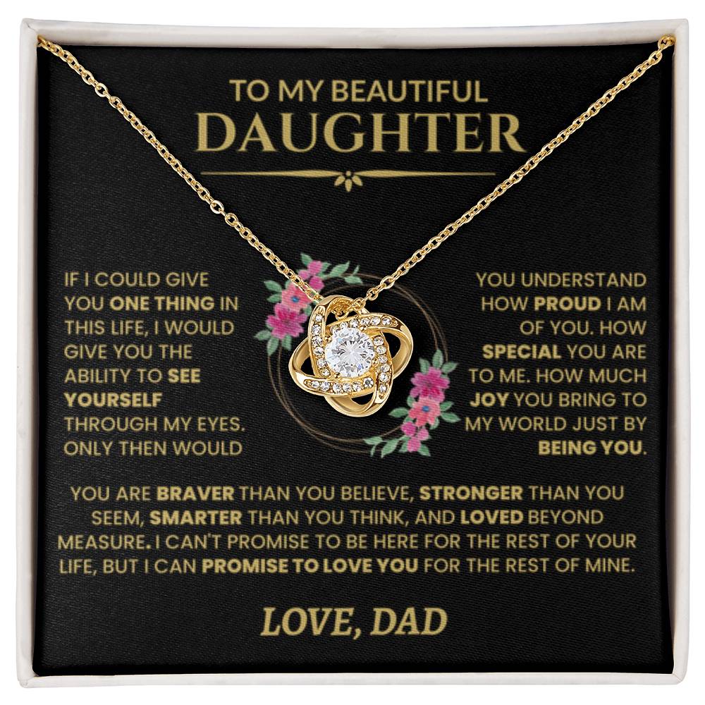 Personalized Daughter Wreath Necklace | "See Yourself Through My Eyes"