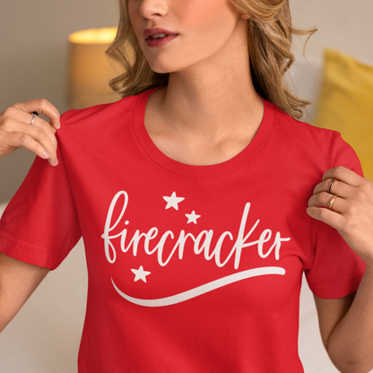 Firecracker Spirit Tee – Women’s 4th of July Shirt