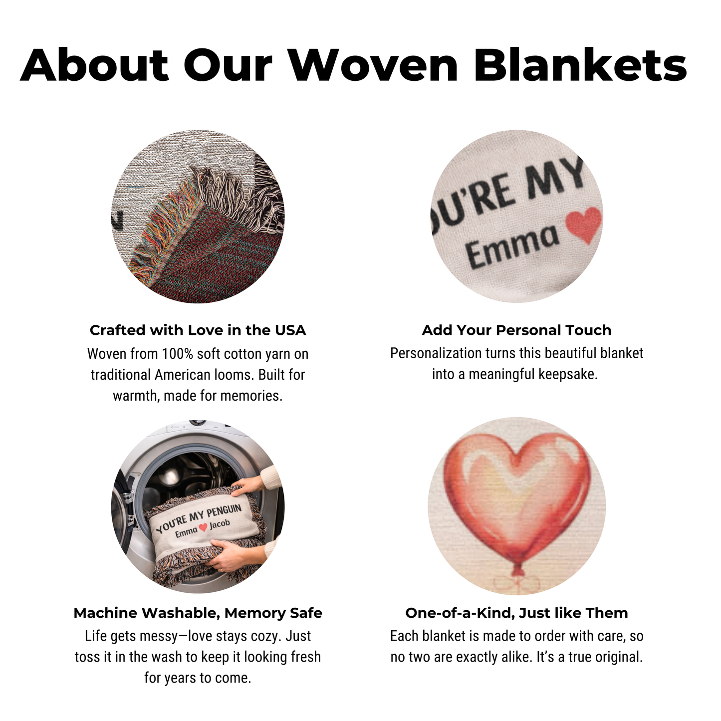 You’re My Penguin | Personalized Couples Woven Cotton Keepsake Blanket