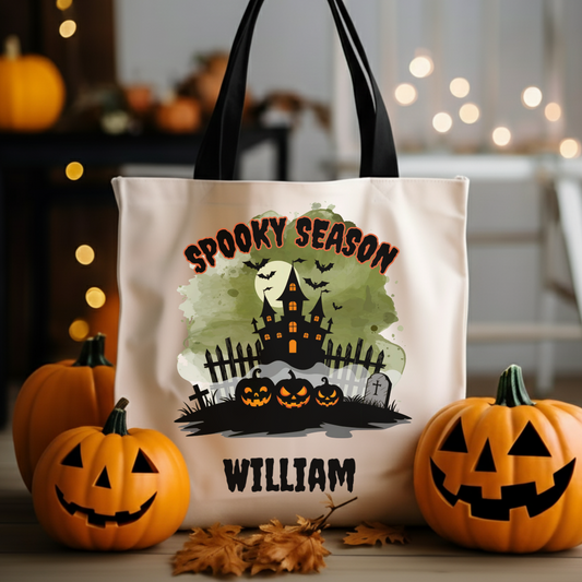 Personalized Halloween Trick or Treat Tote