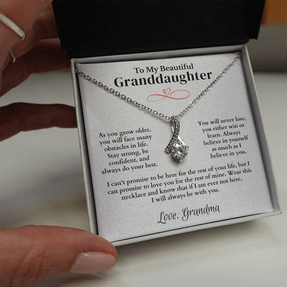 To My Beautiful Granddaughter: Alluring Beauty Necklace