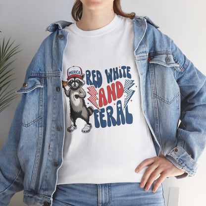 Red, White, and Feral – Women’s Patriotic July 4th Tee