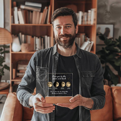 Personalized "The Moon on the Day You Became Mom" LED Acrylic Plaque