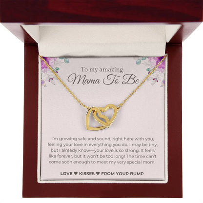 Mom to Be (From Baby Bump) | Interlocking Hearts Necklace