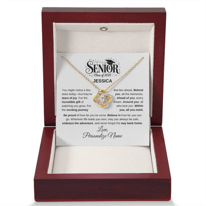 Personalized 2025 Graduation "Believe In How Far You Can Go" Necklace