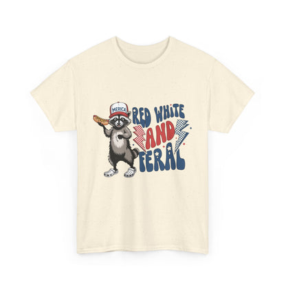 Red, White, and Feral – Women’s Patriotic July 4th Tee