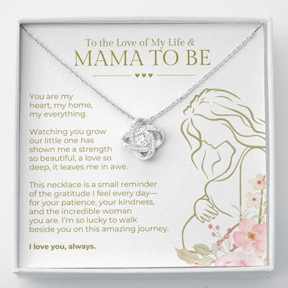 To the Expecting Mother of Our Child | Love Knot Necklace