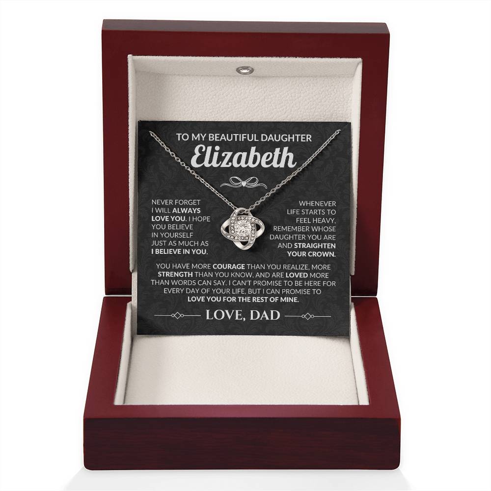 Personalized To My Daughter "Straighten Your Crown" Necklace