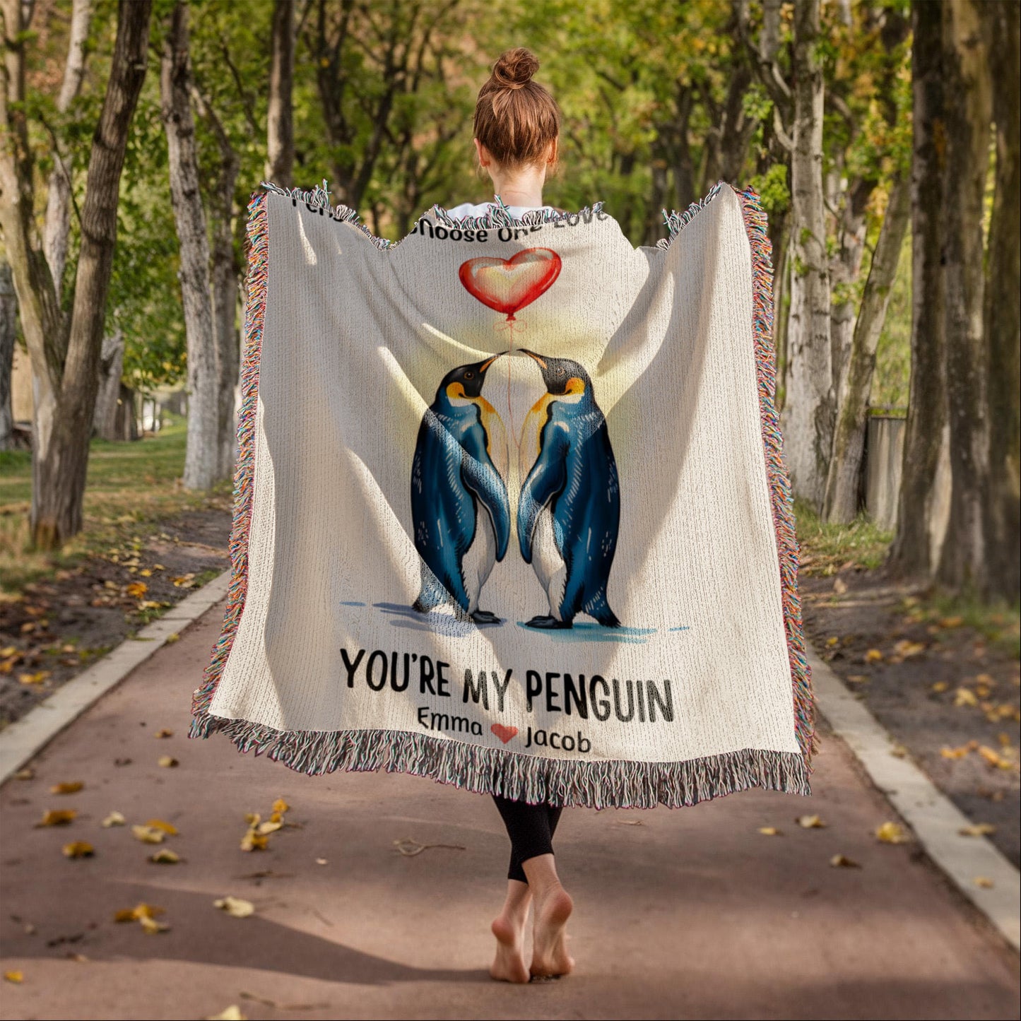 You’re My Penguin | Personalized Couples Woven Cotton Keepsake Blanket