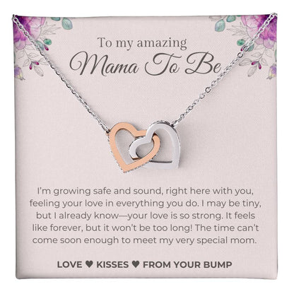 Mom to Be (From Baby Bump) | Interlocking Hearts Necklace