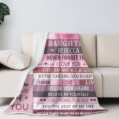 You Are My Sunshine Daughter Blanket | Personalized Cozy Fleece or Sherpa