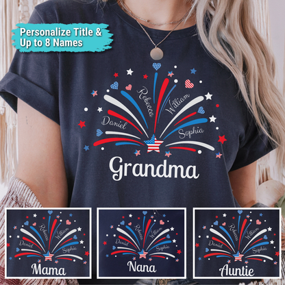Personalized 4th of July Tee | For Grandmas, Moms, Aunts