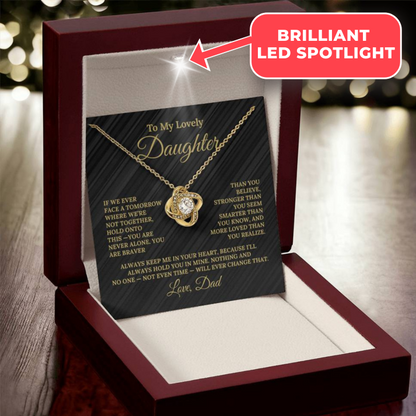 Gift For Daughter "Always Keep Me In Your Heart From Dad" Necklace