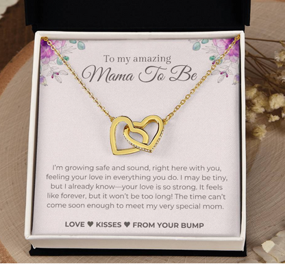 Mom to Be (From Baby Bump) | Interlocking Hearts Necklace