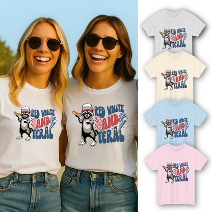 Red, White, and Feral – Women’s Patriotic July 4th Tee