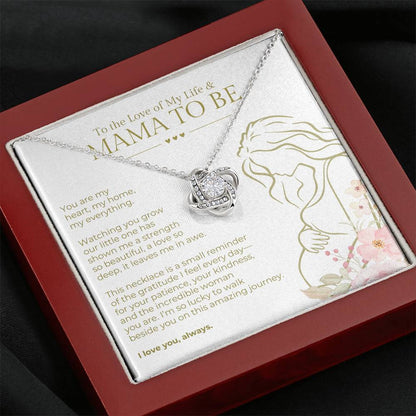 To the Expecting Mother of Our Child | Love Knot Necklace