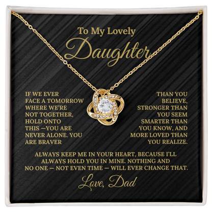 Gift For Daughter "Always Keep Me In Your Heart From Dad" Necklace