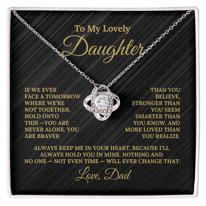 Gift For Daughter "Always Keep Me In Your Heart From Dad" Necklace
