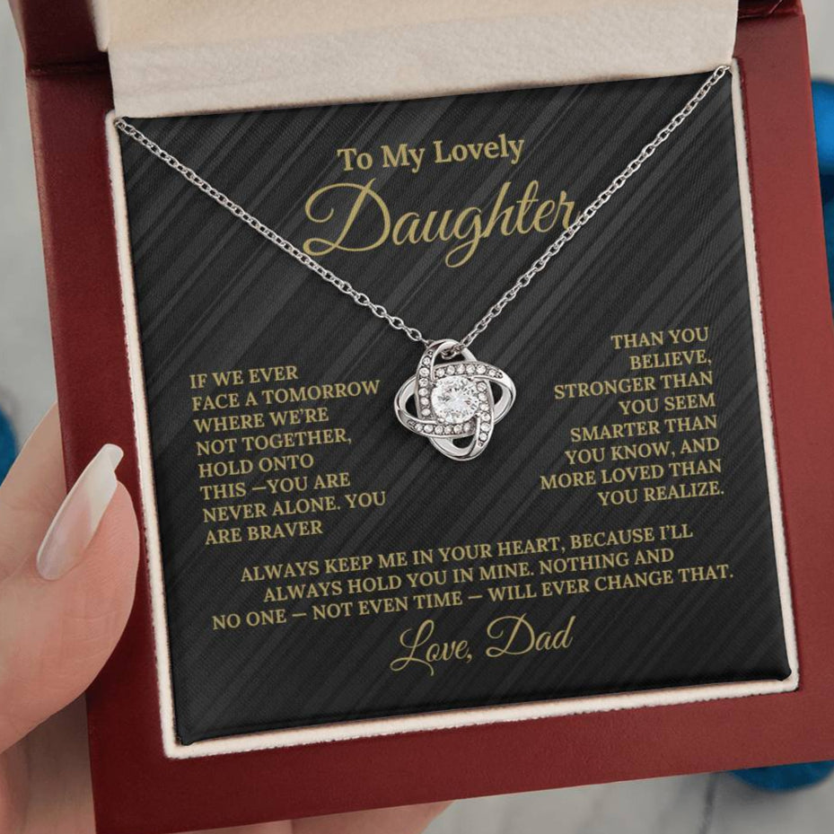 Gift For Daughter "Always Keep Me In Your Heart From Dad" Necklace
