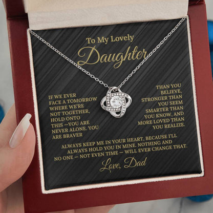 Gift For Daughter "Always Keep Me In Your Heart From Dad" Necklace