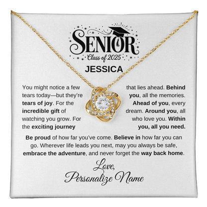 Personalized 2025 Graduation "Believe In How Far You Can Go" Necklace