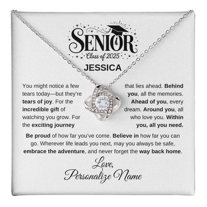 Personalized 2025 Graduation "Believe In How Far You Can Go" Necklace