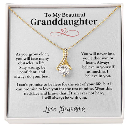 To My Beautiful Granddaughter: Alluring Beauty Necklace
