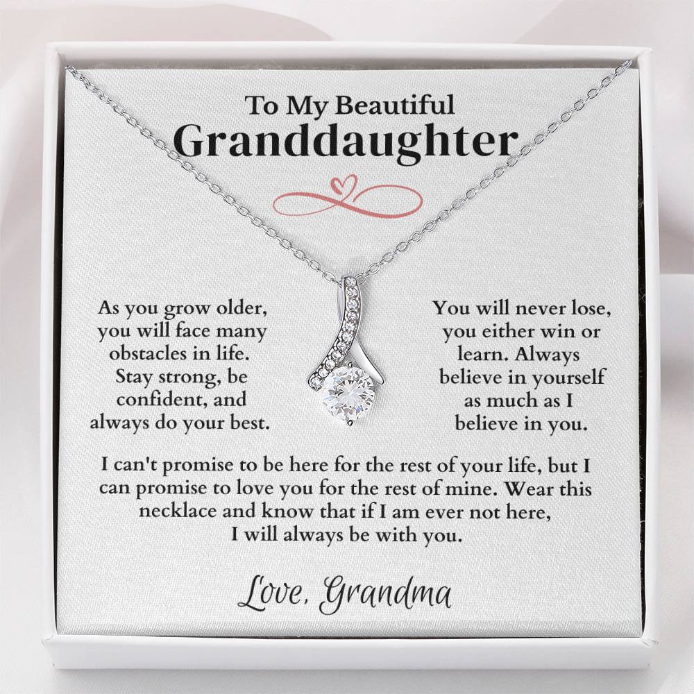 To My Beautiful Granddaughter: Alluring Beauty Necklace