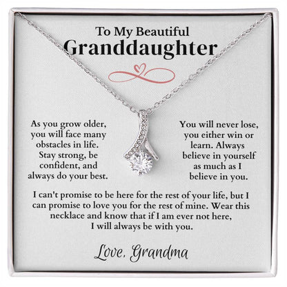 To My Beautiful Granddaughter: Alluring Beauty Necklace