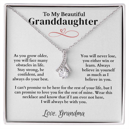 To My Beautiful Granddaughter: Alluring Beauty Necklace