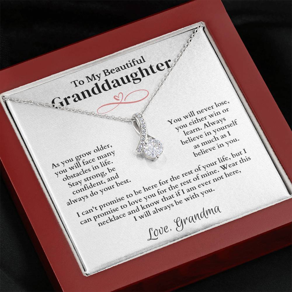 To My Beautiful Granddaughter: Alluring Beauty Necklace