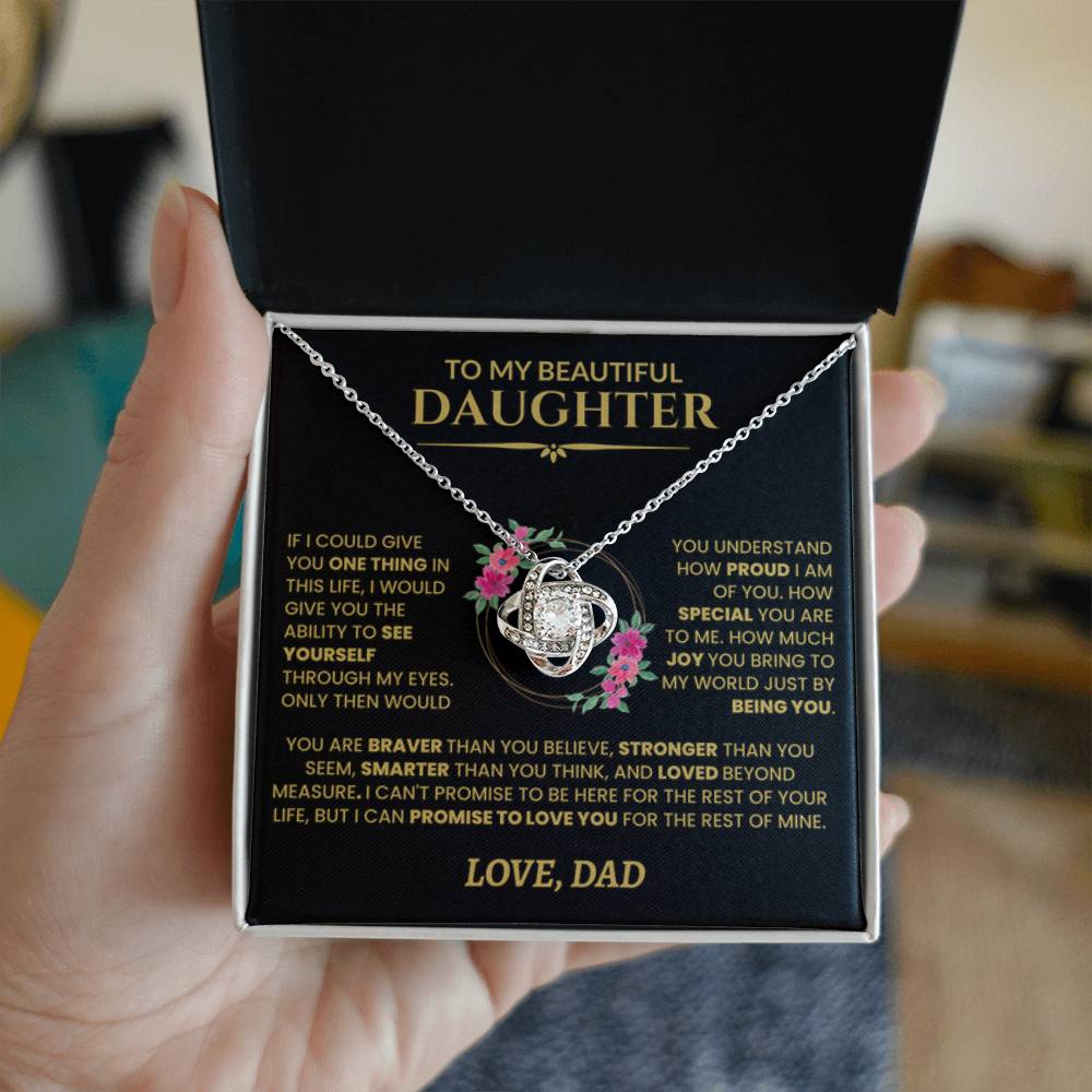 Personalized Daughter Wreath Necklace | "See Yourself Through My Eyes"