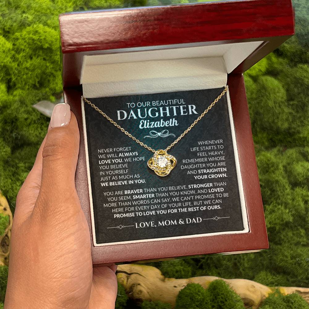 Personalized To Our Daughter "Straighten Your Crown" Necklace