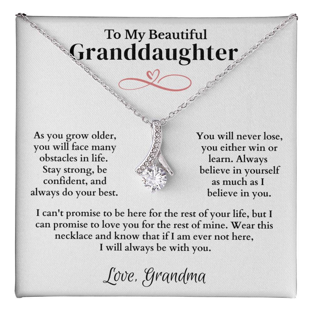 To My Beautiful Granddaughter: Alluring Beauty Necklace