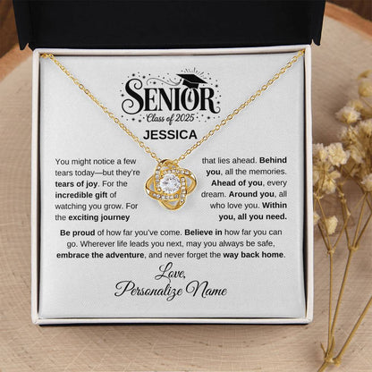 Personalized 2025 Graduation "Believe In How Far You Can Go" Necklace