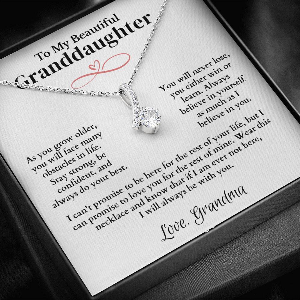 To My Beautiful Granddaughter: Alluring Beauty Necklace