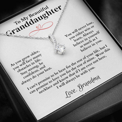 To My Beautiful Granddaughter: Alluring Beauty Necklace