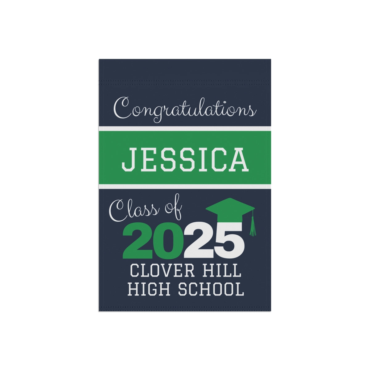 Personalized Class of 2025 Graduation Garden Flag