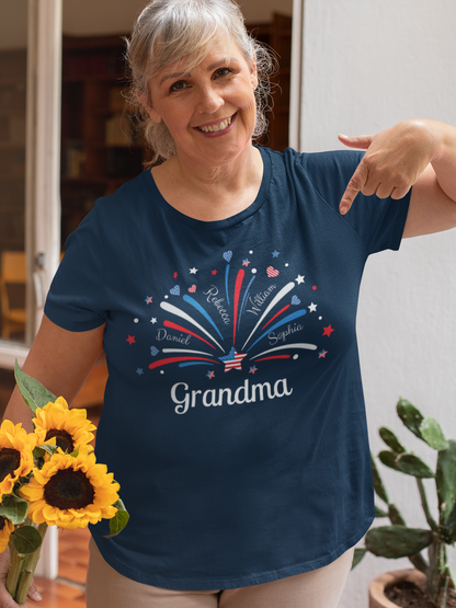 Personalized 4th of July Tee | For Grandmas, Moms, Aunts